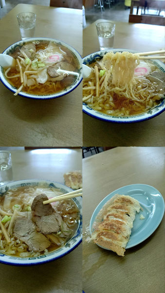 「『ワンタンメン+餃子(¥750+450)』」@赤見屋 本店の写真