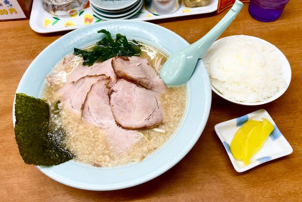 「ネギチャーシューメン & ライス」@ラーメンショップ なまず峠店の写真