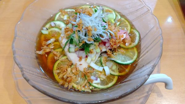 「ハートランド・小瓶+【夏季限定】酢橘冷麺（¥350+900）」@中華蕎麦 はるの写真