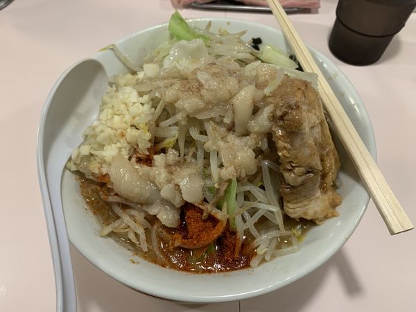「中ラーメン+全マシ　730円」@成蹊前ラーメン 吉祥寺の写真