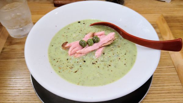 「【期間･数量限定】だだちゃ豆の冷やし麺」@麺や 七彩 八丁堀店の写真