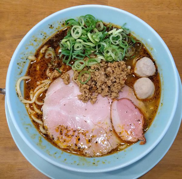 「渚の担々麺(並辛･大盛)＋焼き餃子」@麺匠うえ田の写真