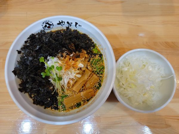「【限定】岩海苔辛々麺 + 白髪ネギ」@支那そば やそじの写真