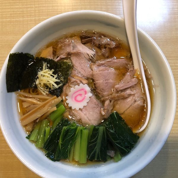 「長岡らーめん＋小松菜＋チャーシュー」@かみの屋の写真