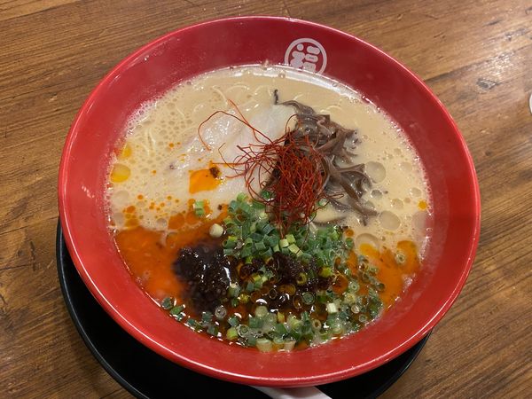 「辛々ラーメン（バリカタ）710円」@豚骨拉麺 酒場 福の軒 関内ベイスターズ通り店の写真