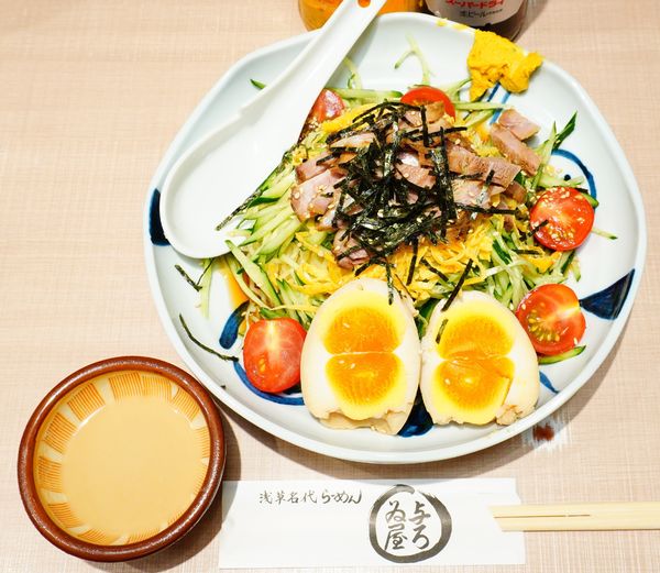 「【限定】冷やし中華＋縁たま＋瓶ビール」@与ろゐ屋の写真