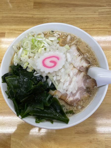 「蔵出しみそラーメン 背脂 玉葱入り」@喜多方食堂 磯崎の写真