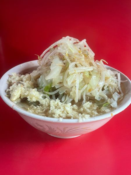 「小　カタメ大蒜増脂」@ラーメン二郎 三田本店の写真