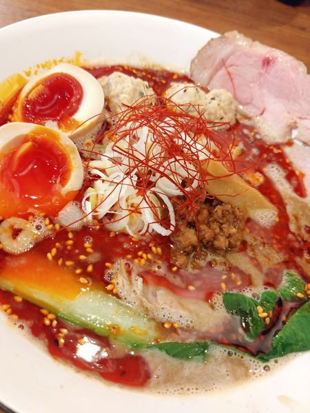 「濃厚担担noodle・全部盛り」@ラーメン アールピージー(RAMEN RPG)の写真