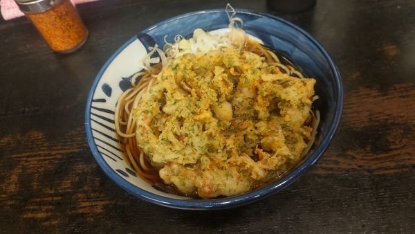 「海鮮かき揚げそば」@めん処 つるやの写真