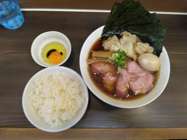 「特製醤油＋たまごかけご飯」@中華そば さわの写真