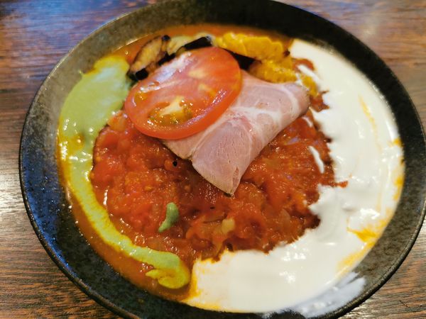 「フレッシュトマトのクリーム和えそば」@麺屋 真心の写真
