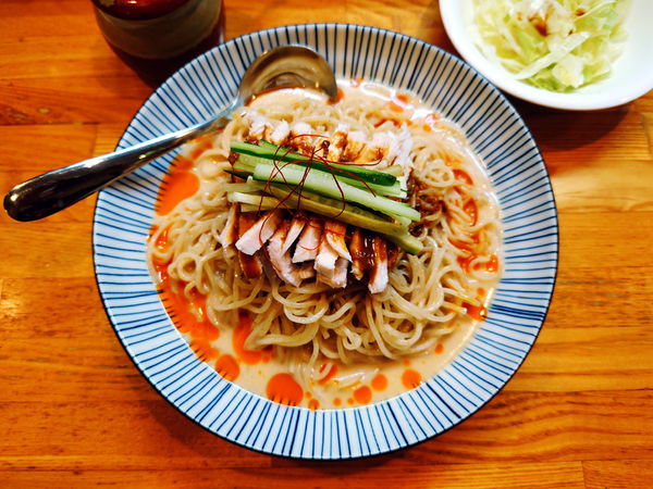 「限定 冷やしごまそば(追いレタス付き) 麺大盛り無料」@しなそば 天味の写真