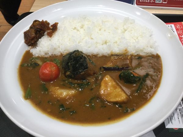 「彩り野菜カレー　５００円フェア価格」@松屋 北千住店（マイカリー食堂併設）の写真