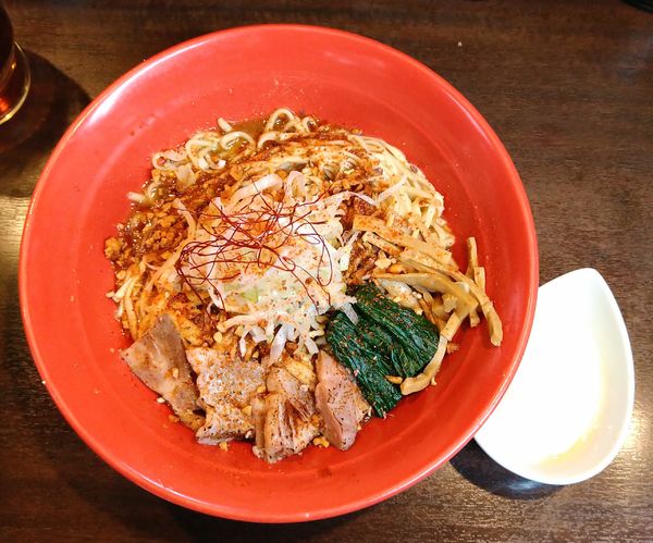 「辛シビ油そば(温泉玉子付)」@GANCON NOODLEの写真