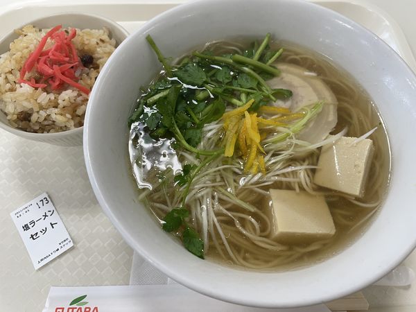 「塩ラーメンセット」@豚嘻嘻 上河内SA（下り）店の写真