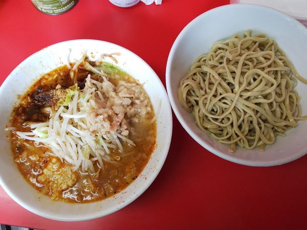 「小ラーメン＋つけ麺（少なめ）＋ビール790＋100＋300円」@ラーメン二郎 仙台店の写真