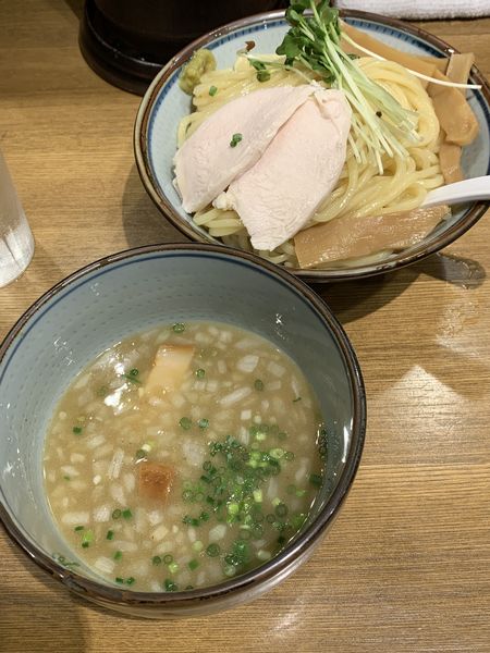 「魚貝塩つけ麺 大 850円」@鼈の写真