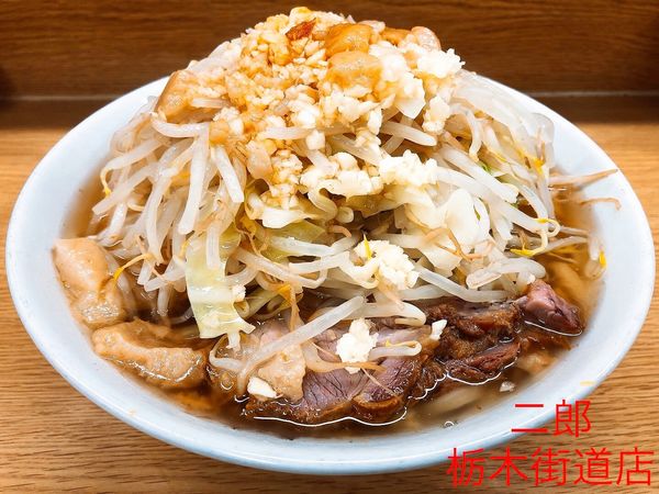 「ラーメン（800円）ニンニク脂増し」@ラーメン二郎 栃木街道店の写真