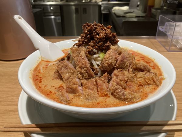 「排骨坦々麺+麺大盛」@揉合麺荘の写真