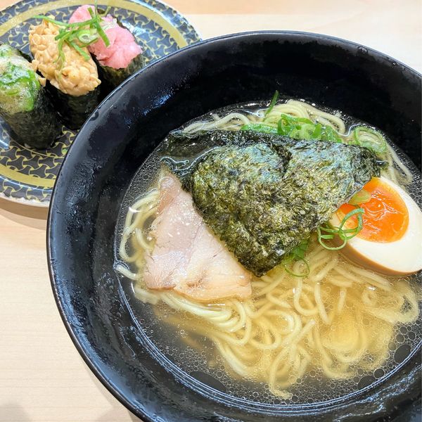「貝塩ラーメン418円他」@はま寿司 南船橋店の写真