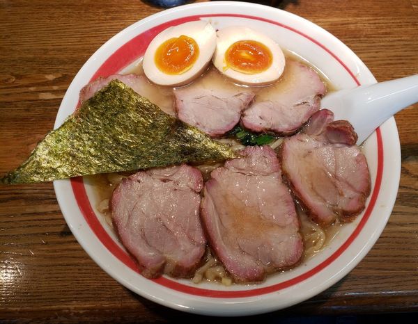 「焼豚麺　煮玉子」@青竹平打ち中華そば 麺壱吉兆の写真