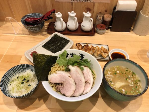 「塩つけ麺大盛　お茶漬けセット」@横濱塩ら〜麺 本丸亭 川越店の写真