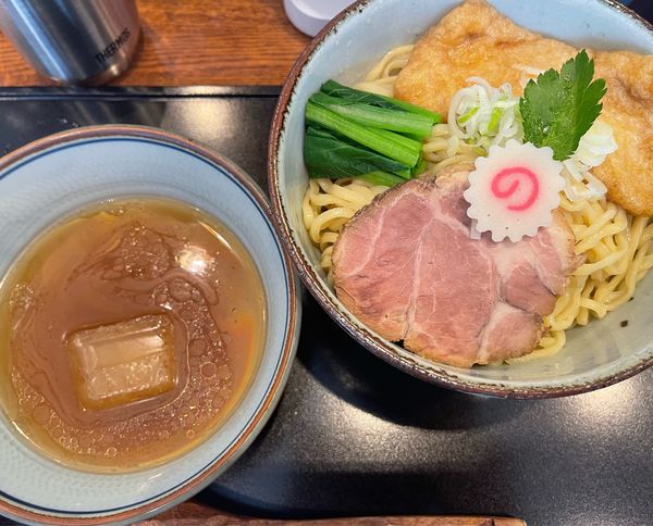 「冷やしつけめん大盛」@中華蕎麦 きつねの写真