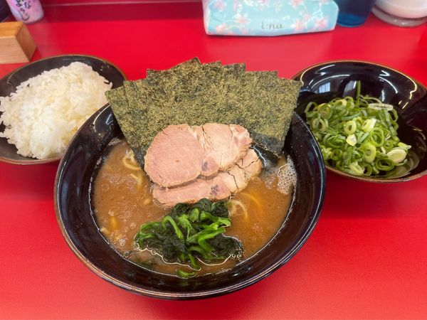 「◯喜らーめん＋無料ライス」@家系ラーメン 佐々喜家の写真