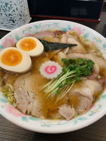 「チャーシューワンタンメン(煮玉子)」@天空の写真