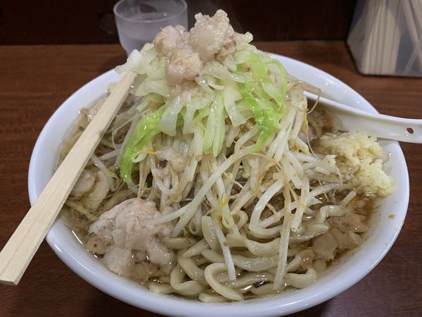 「ラーメン＋ニンニク+アブラ　820円」@D麺の写真