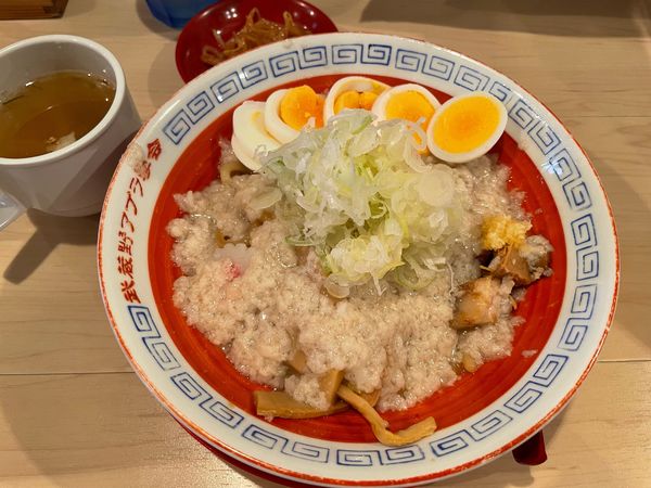 「【限定】外道油そば」@武蔵野アブラ学会 吉祥寺店の写真