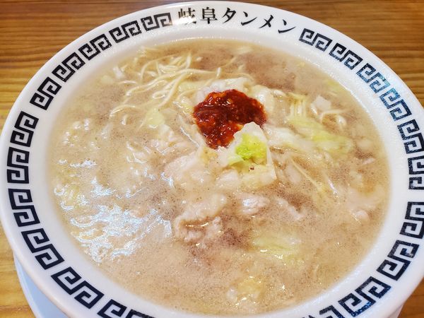 「半チャン餃子セット・3辛（岐阜タンメン）」@岐阜タンメン 岐阜本店の写真