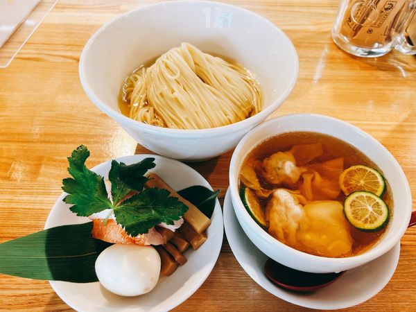 「濃厚清湯 白醤油つけ麺」@自家製麺 くろ松の写真
