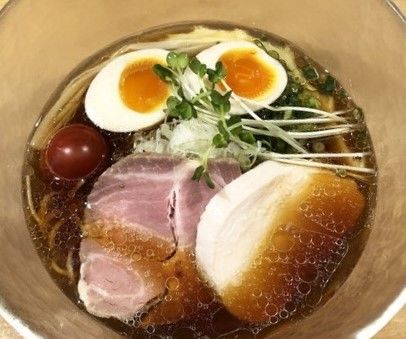「【限定】冷やニボ稲庭中華そば　１２００円」@らーめん 雅楽 GARAKUの写真