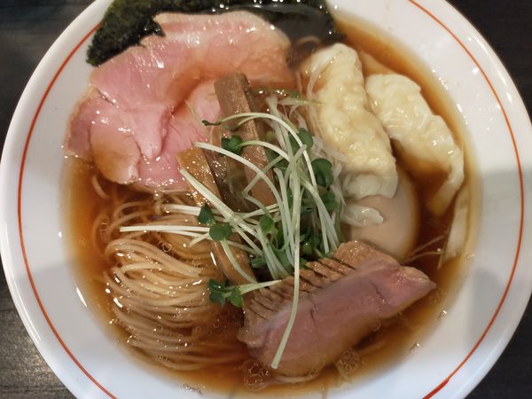 「特製そば　鶏いりこ970円」@らぁ麺すみれ堂の写真