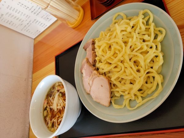 「チャーシューつけめん中盛り　えのき」@元祖つけめん丸長の写真