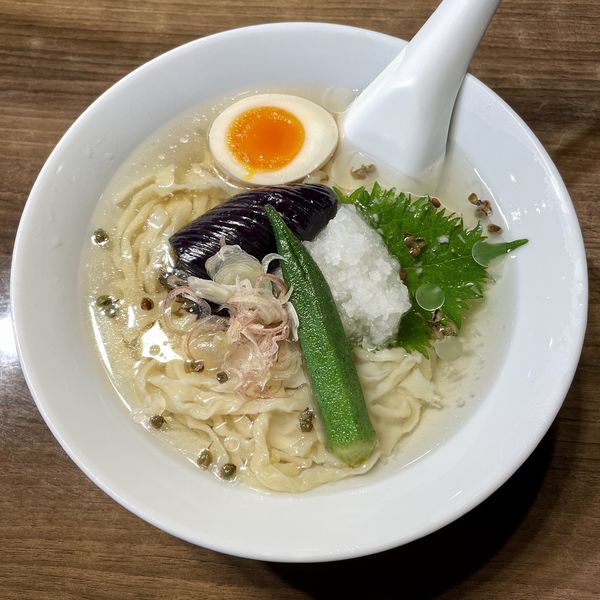 「【限定①】夏野菜のみぞれ冷やしそば  ￥850」@寿製麺よしかわ 川越店の写真