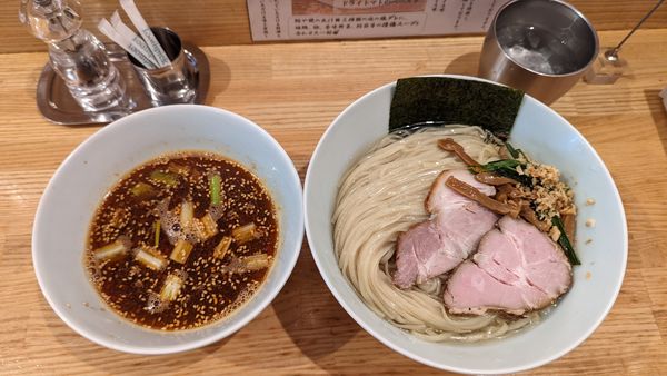 「辛醤油つけそば 大盛」@地球の中華そばの写真