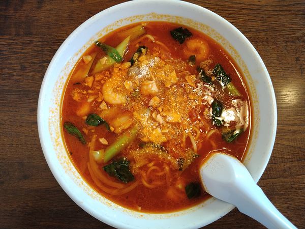 「辛口ガーリックトマトラーメン」@馬鹿旨の写真