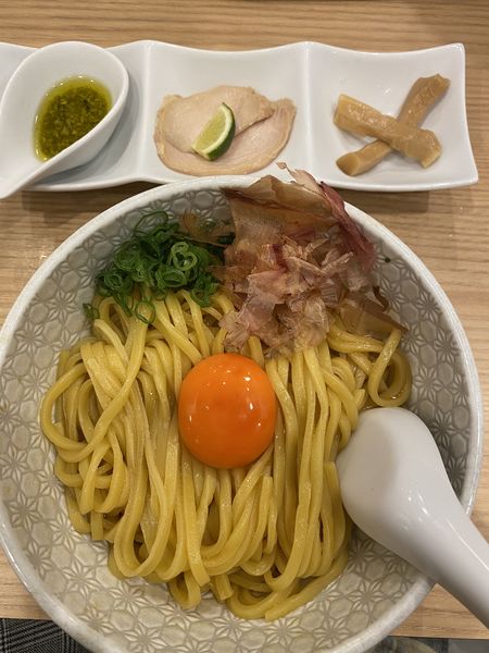 「日本一釜玉麺 900」@麺や 麦ゑ紋の写真