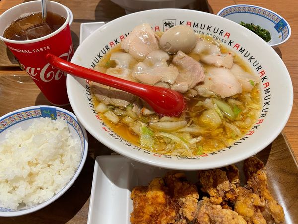 「小チャーシュー煮玉子ラーメン + Bセット」@どうとんぼり神座 ららぽーと立川立飛店の写真