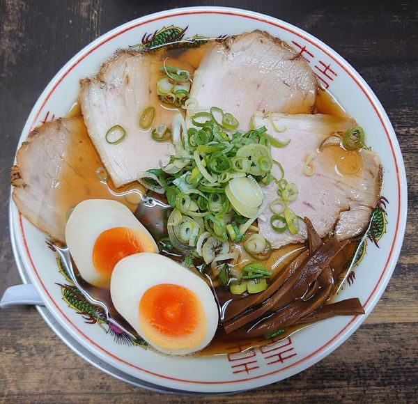 「あっさり+味玉+モモチャーシュー(1150円)」@長尾中華そば 青森駅前店の写真