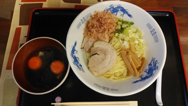 「冷やし釜たま」@らーめん たけみやの写真