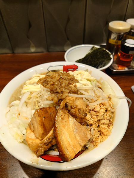 「汁なしそば特大  玉子ヌキ」@ラーメン 雷 東京本丸店の写真