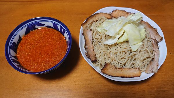 「【限定】冷し辛つけそば 730円（お土産）」@中華そば専門 とんちぼの写真