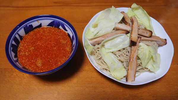 「【限定】冷し辛つけそば 730円（お土産）」@中華そば専門 とんちぼの写真