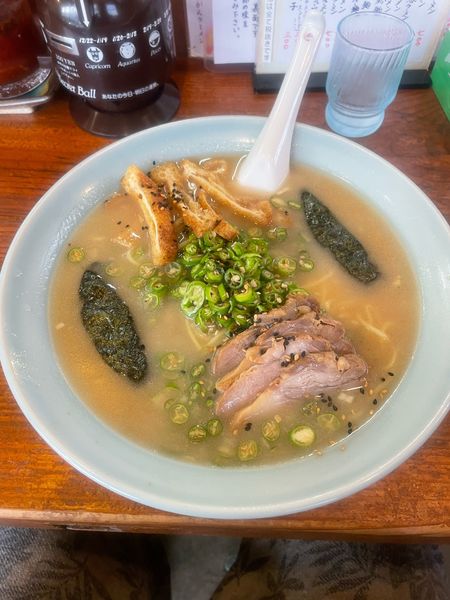 「青とんらーめん」@がんこや かるがんラーメン つくば店の写真