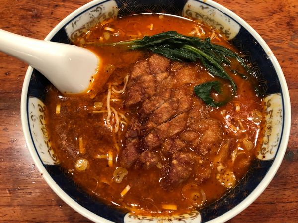 「ぱいこうだんだんめん1100大辛」@支那麺 はしご 銀座本店の写真