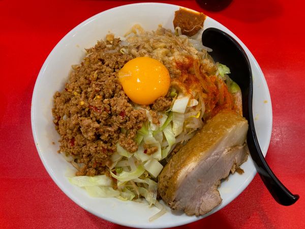 「小汁なし麺」@立川マシマシ 太田店の写真